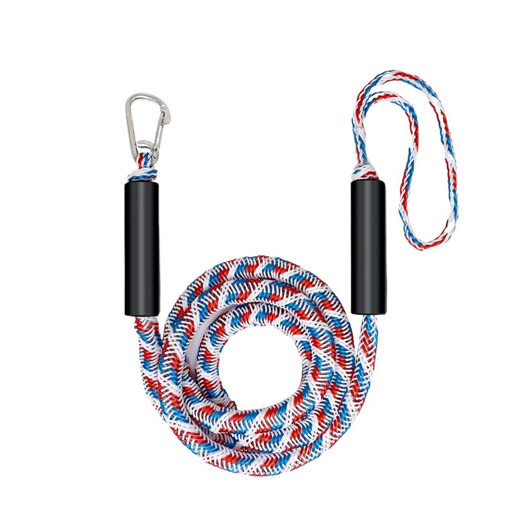 Boat Ropes For Docking Elastic Heavy Duty Outdoor Cords With Stainless Steel Clip Tubing Tow Rope For Lake River Beach Sea Snow