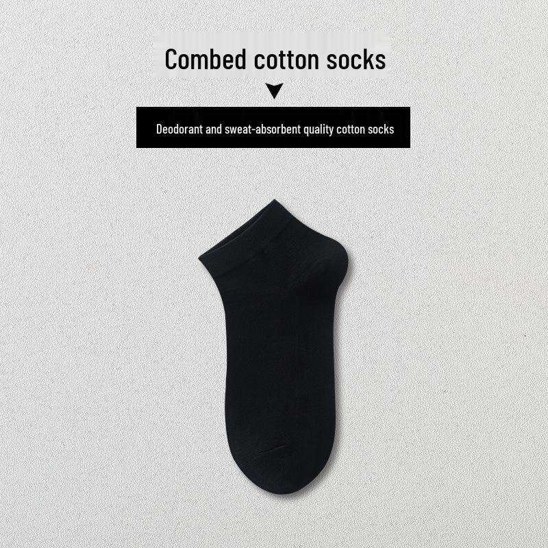 Odor-Resistant Cotton Disposable Socks: Unisex, Black/White/Gray, Sweat-Absorbent, No-Wash, Summer Thin Style.