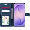 Coque pour Samsung Galaxy S26 Plus, Protection Antichoc Effet Cuir - Bleu Marine - 2 Verres Trempés