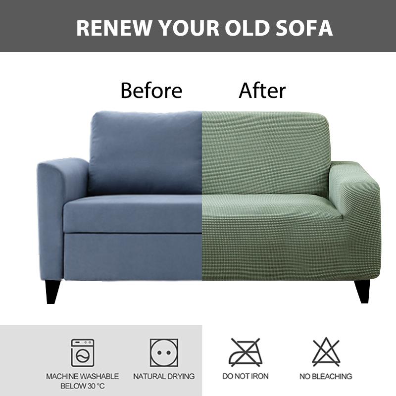 Huse de canapea elastice jacquard pentru camera de zi Husa de canapea Protector de fotoliu Huse de canapea Decor de casa 1/2/3/4 locuri in forma de L