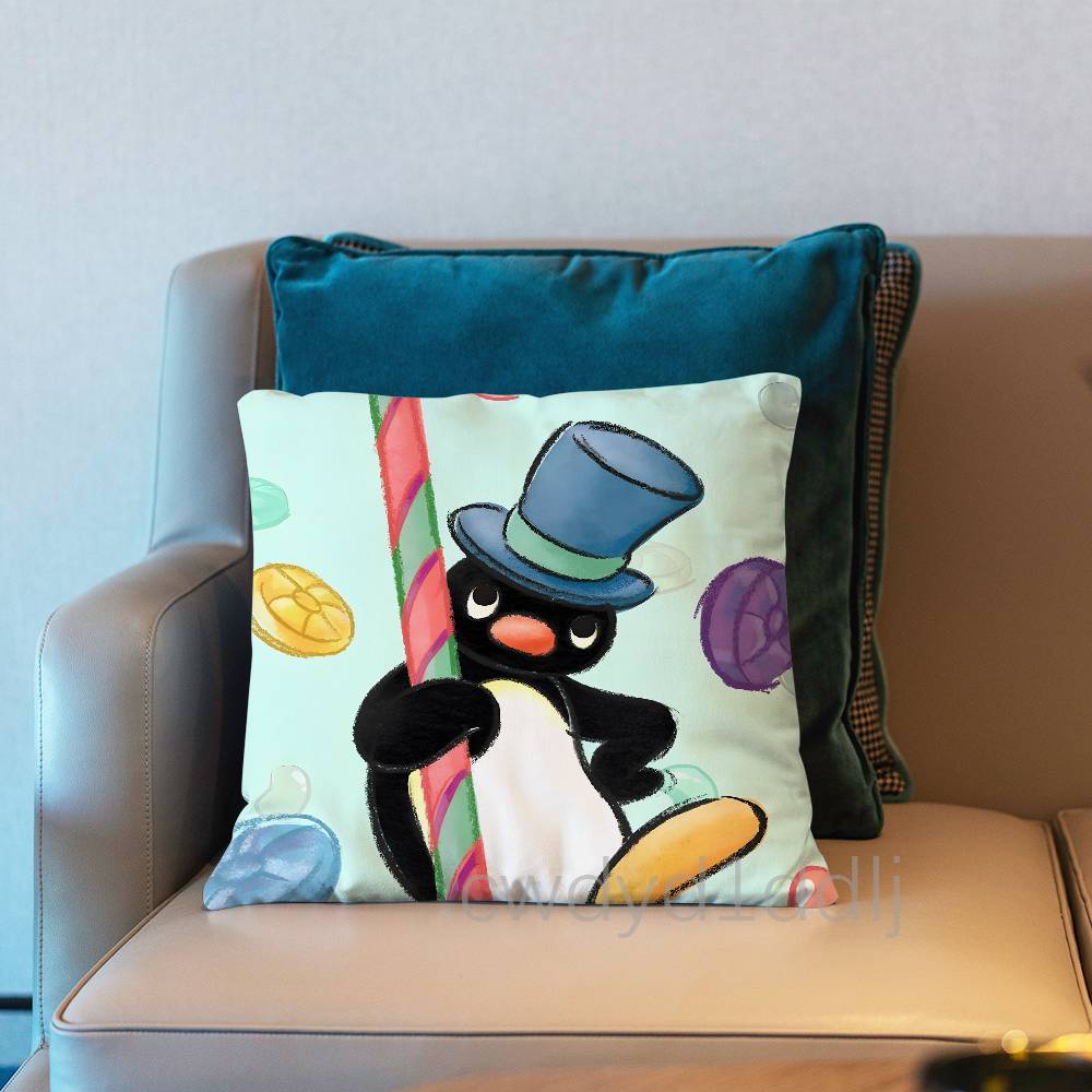PPINGU Pingu Cute Pillow Case Cover Square Sofa With For Pattern Comfortable Cushion suitable Of Room