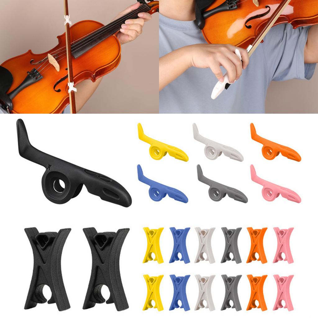 Silicone Clip On Violin Bow Holder Student Finger Corrector Assitant Violin Grip Bow Corrector Holder Easy To Use
