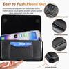 Black Horizontal Vegan Leather Phone Waist Bag For 6.3 Inch Mobile Phone Belt Pouch Portable Carry Holster Case