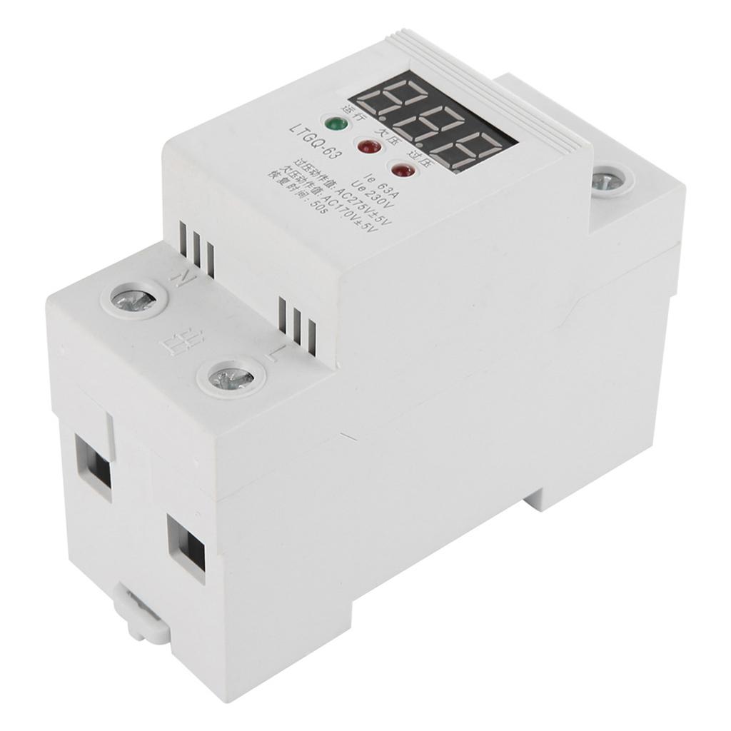 230V AC Automatic Reconnect Voltage Protector Undervoltage Relay 2P 63A Digital Voltage Relay