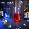 12 Stück Disco-Kugeln Cocktail-Rührstäbe Kunststoff Runder Kopf Swizzle Sticks Cake Pops Spiegelkugel Kaffee Getränke Rührstäbe für 1970er Party Hausbar Kaffee