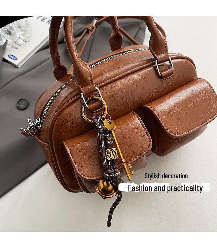 Korean Retro High-End Trendy Baseball Shoulder Bag for Women 2025