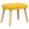 Recliner Chair with Ottoman Mustard Yellow Fabric