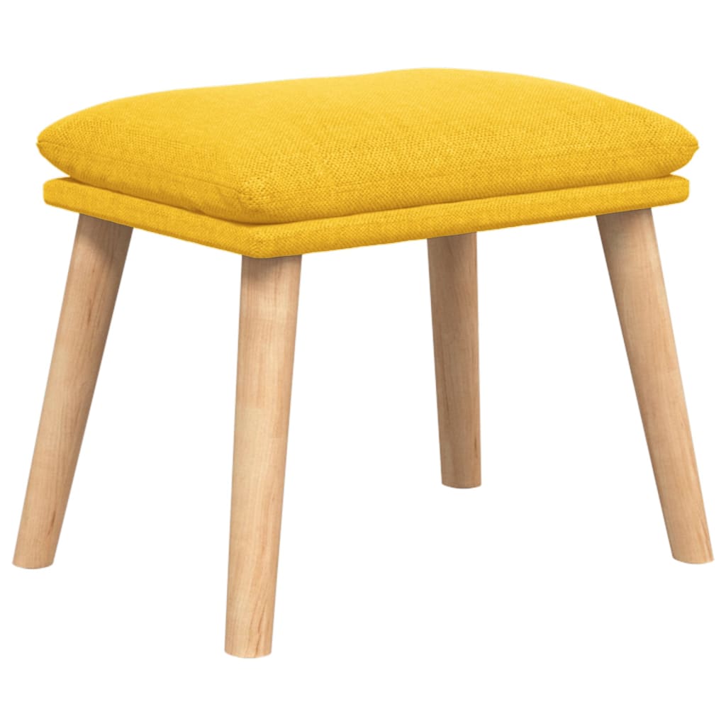 Recliner Chair with Ottoman Mustard Yellow Fabric