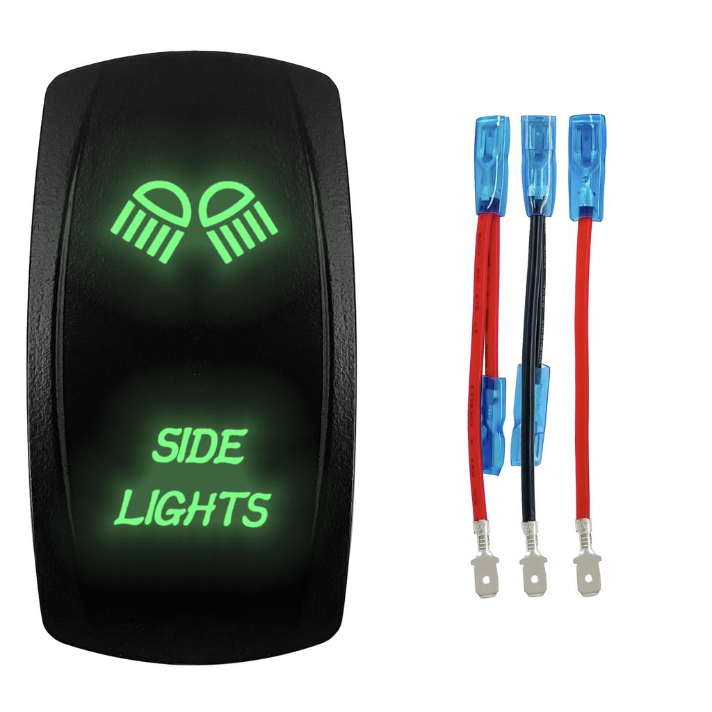 1 Pc Green 12V/24V Rocker Toggle Switch With Jump Wire for Car Boat Truck Marine Yacht Trailer Tractor Jeep YJ JK Vans SXS Battery Switches5