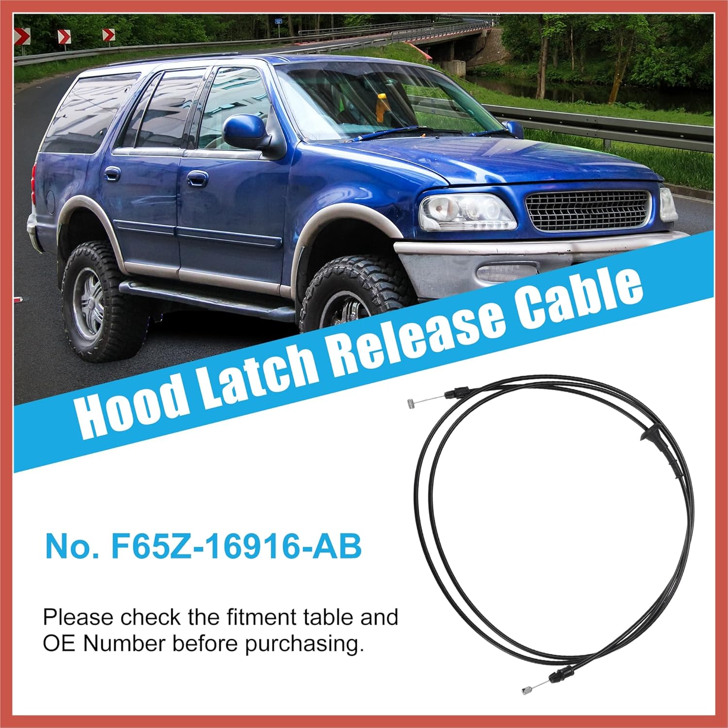 

Трос привода замка капота ACROPIX для Ford F-150 1997-2004 для Ford Expedition 1997-2002 Трос замка капота Замена F65Z-16916-AB Автозапчасти