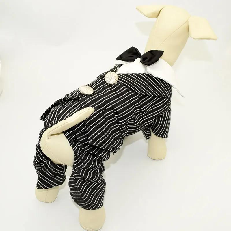 

Dog Wedding Dress Suit Tuxedo Boy Dog Clothes Jumpsuit Male Dog Costume Yorkie Poodle Bichon Pomeranian Pet Clothing Dropship S чорний
