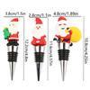 Reusable Christmas Wine Bottle Stopper Vacuum Sealed Christmas Bottle Sealing Plug  Holiday Party