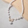 Korean version of temperament sweet casual fashion imitation pearl niche multi-layer design necklace, versatile French retro