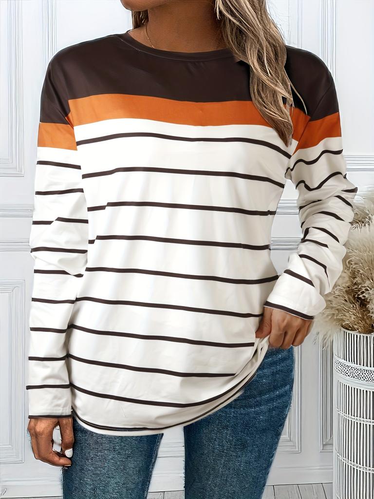 Trendy Plus Size Women's Striped Top for Effortless Everyday Style
