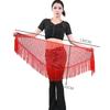 Getrays Sequin Tassel Ballroom Dance Shiny Hip Scarf Music Practice Wear Women's Skirt, Costume, Skirt, Sparkly, Modern, Latin, Tango, Samba,