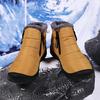Men Winter Plus Velvet Snow Boots Casual Zipper Warm Outdoor Cotton Shoes Large Middle Top Thick Anti Slip Hiking Shoe 39-46