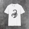 Black Scorpion T Shirt Tattoo Style Astrological Design Vintage Slightly Comfortable Stretched Homme