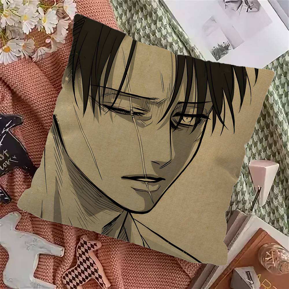 A-Attack O-On T-Titan Levi Ackerman Stitch Lucky Dragon Pillow Cover Sofa Cushion Cover Home Room Decoration Children Gift