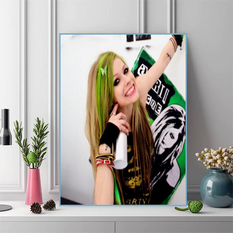Avril Lavigne Pattern 3pcs 100% Round Full Drill 5D DIY Diamond Painting Embroidery Cross Stitch Rhinestone Décor