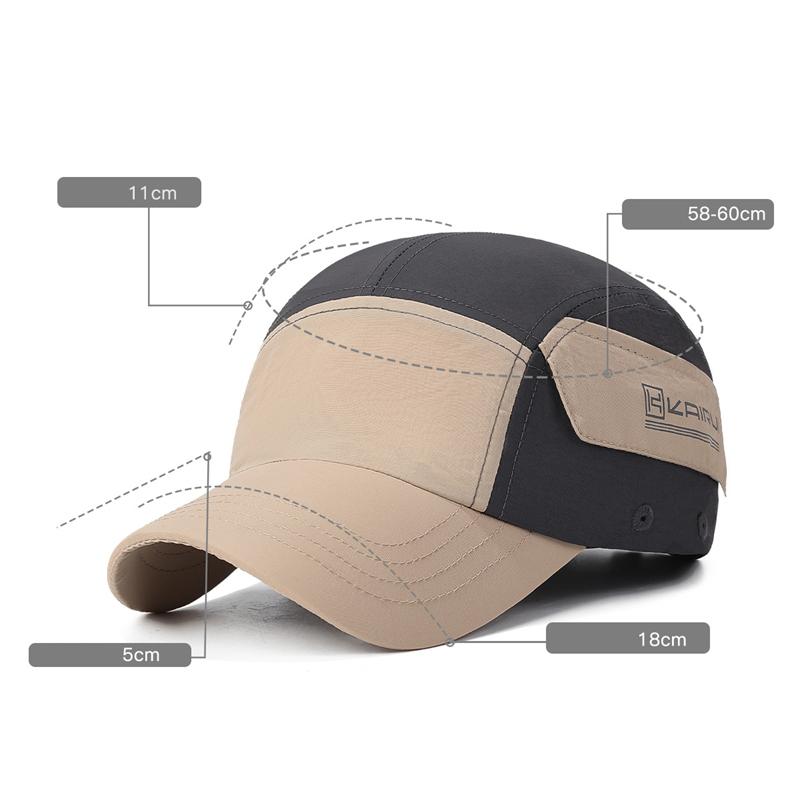 Summer Stitching Color Quick-Drying Waterproof Short Brim Baseball Cap American Cap Outdoor Sports Sunshade Cap