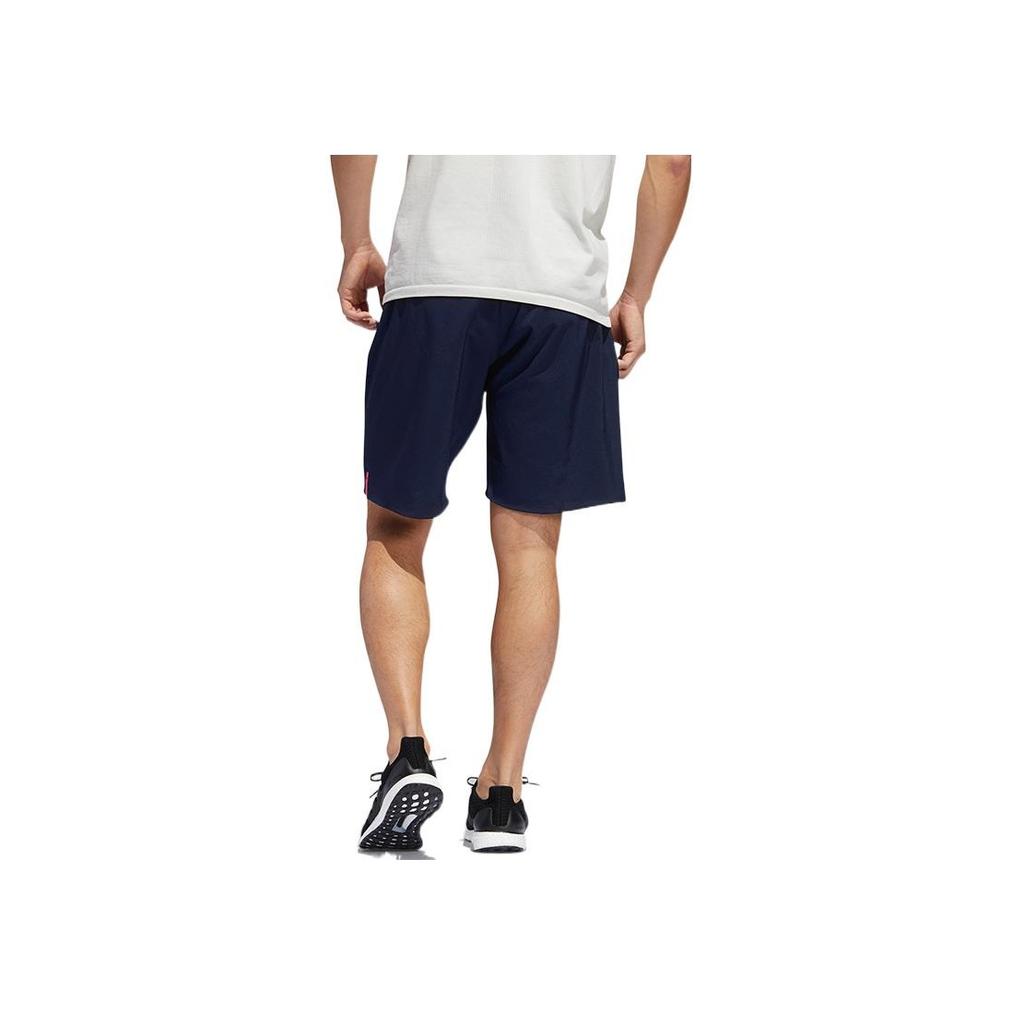 Adidas Solid Color Logo Print Casual Sports Running Training Shorts Men Shorts Blue DU3309