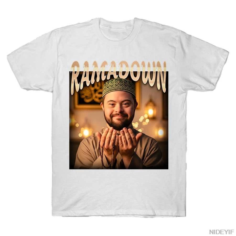 RAMADOWN MEME T-shirt For Men Women 100% Cotton Y2k Short Sleeves Classic Oversized Hot Product Unisex Soft Couples High Quality