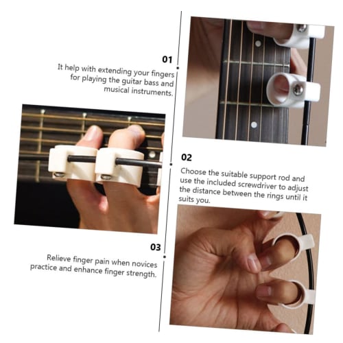 SOESFOUFU Musical Instrument Finger Expander, Ukulele Finger Stretcher, Acoustic Expansion Sleeve for Piano, Oud, Guitar, Finger Extensors, Finger Gua
