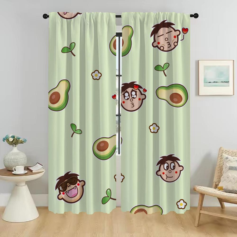 Modern Living Room Curtains for Camera Wangwang Tulle for Bedroom Home Interior Curtains 2 Pieces Halloween Decoration Shades