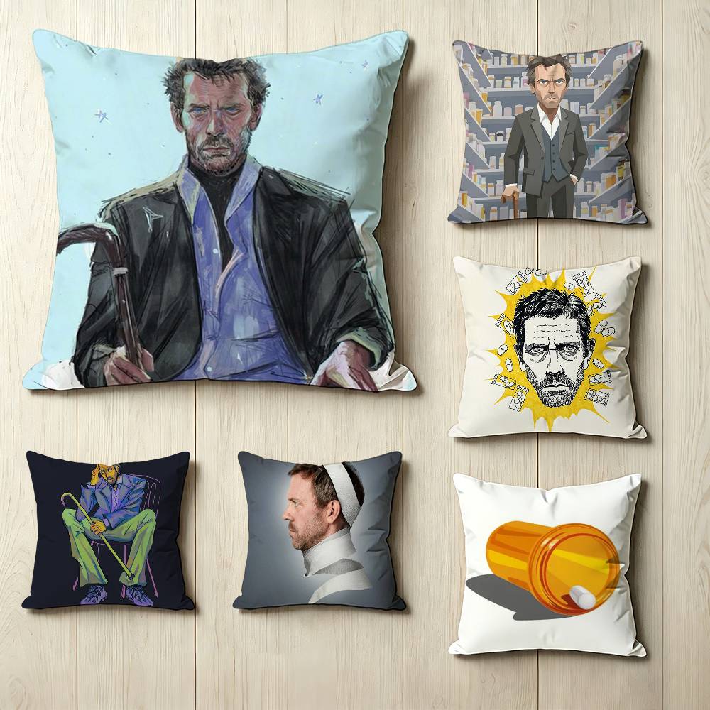 The American TV Series HHouse MMD Square DoubleSided printed Pillow Case Bedroom Bedside Pillow Sofa Cushion Cover