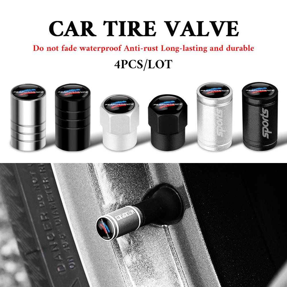 4Pcs Metal Car Wheel Tire Valve Caps Tyre Rim Stem Covers Airdust Waterproof For BMW E36 E39 E46 E60 E90 F30 G20 G21 G30 G11 F15 CJ7