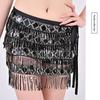 Belly Dance Hip Scarf With Detachable Fringe Skirt Adjustable Waist Chain For Performances And Practice