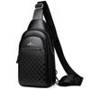 [FSD.WG] Body Bag Genuine Leather Men's Sling Bag Shoulder Bag Large Capacity Waterproof Commute Black Free Size