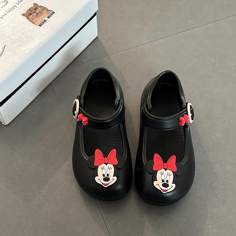 Cute Cartoon Mickey Mary Jane Shoes Women's Summer 2025 New Cute Fashion Wear Comfortable Sandals Single Shoes