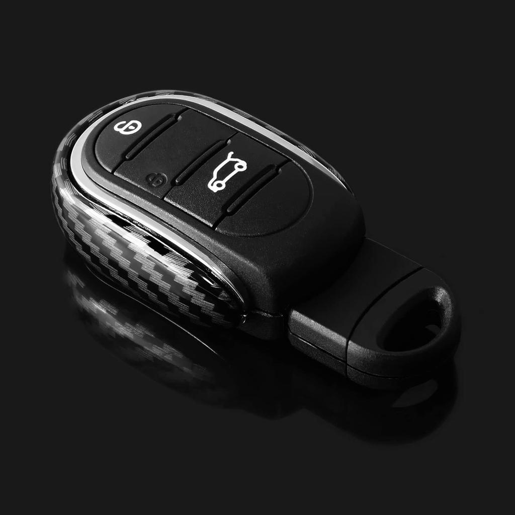 Cooper S Countryman F54 F55 F56 F57 F60 Key Shell Fob Key Cover Chain Rope Keychain Alloy Cooper Accessories (CARBON U TYPE COVER)