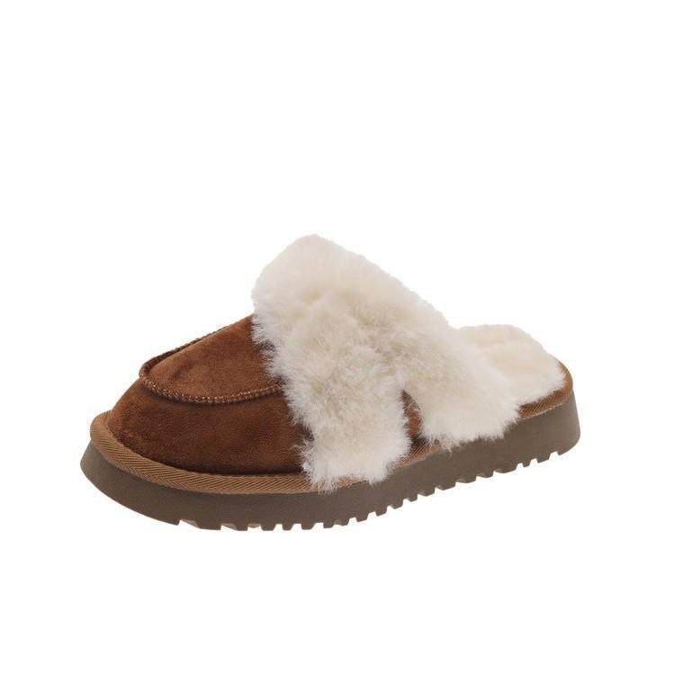 Mao Mao slippers women's outer wear design is comfortable, simple and light, casual, plush bag head drag Sangpo autumn slippers women