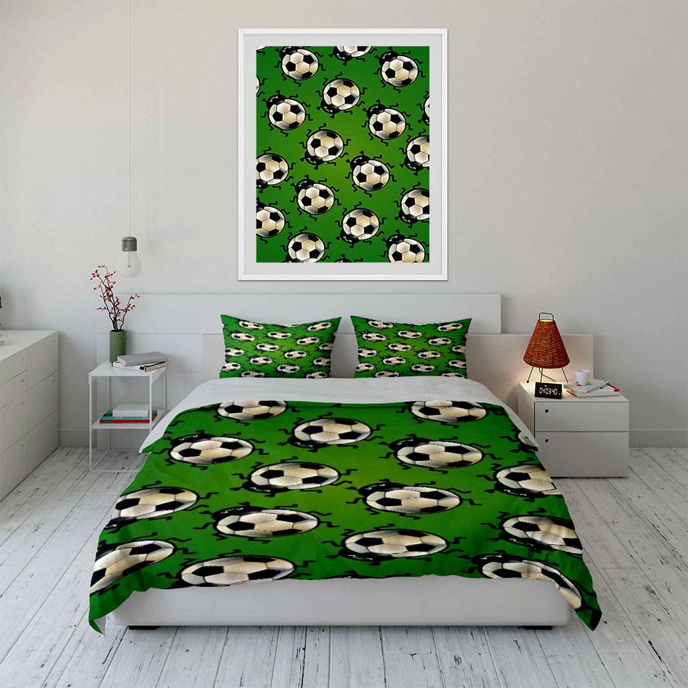 Soccer balls with legs. Bedding sets Duvet cover sets Duvet covers Pillowcases(1 * Duvet Cover 2 * Pillowcases without duvet insert)
