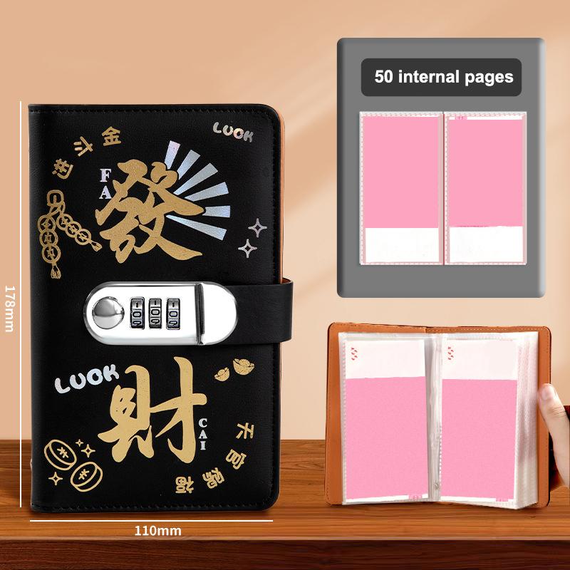 Par Sparer 100 Konvolutter Pengeutfordring Notatbok Med Passordlås Spareperm Gjenbrukbar Notatbok Bærbar Budsjettperm