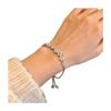 Adjustable Pull-out Bracelet Skin-friendly Bracelet Cubic Zirconia Flower Bracelet Adjustable Pull-out Design Jewelry for Women