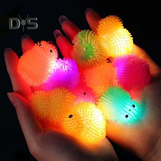 12Pcs LED Puffer Balls Easter Eggs Glowing Toys for Kids Light Up Squeeze Sensory Ball Fidget Toys Easter Egg Fillers Party Favors Easter Basket