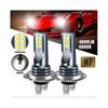 4pcs H7 Led Headlight Bulb Kit High Low Beam 220w 60000lm Super Bright 6000k White