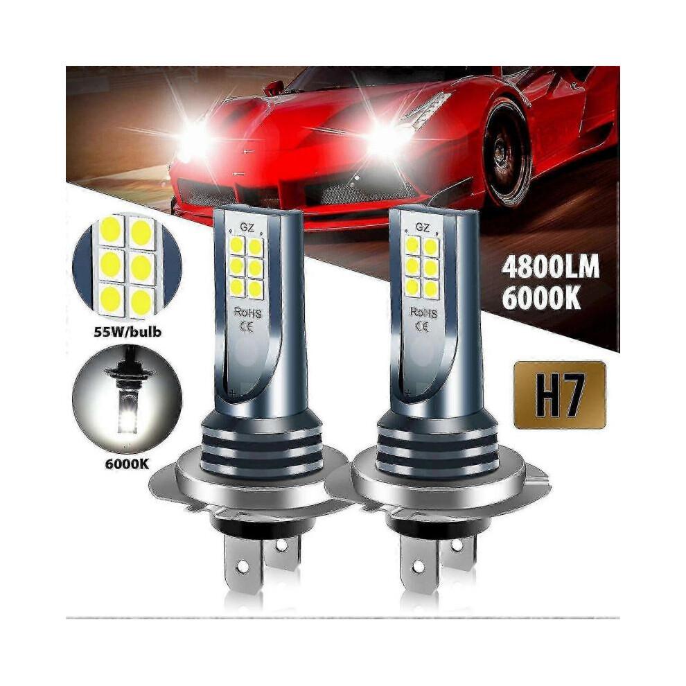 4pcs H7 Led Headlight Bulb Kit High Low Beam 220w 60000lm Super Bright 6000k White