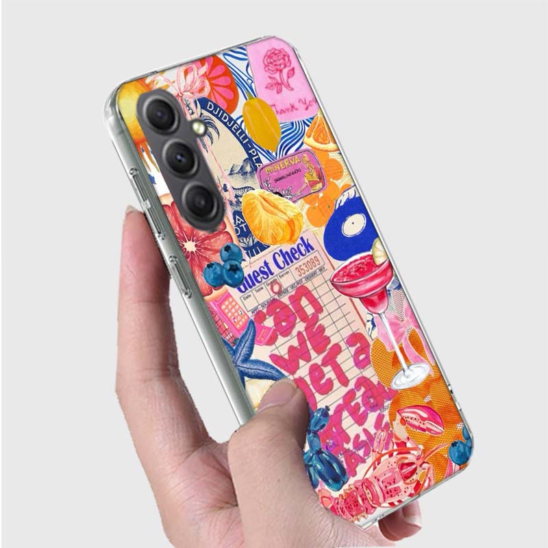Seaside Scenery Wine Lemon Phone Case for Samsung A16 A26 A36 A56 A17 A37 A57 A07 A06 A02S A03 A04S A05S Galaxy Note 20 10 A50S