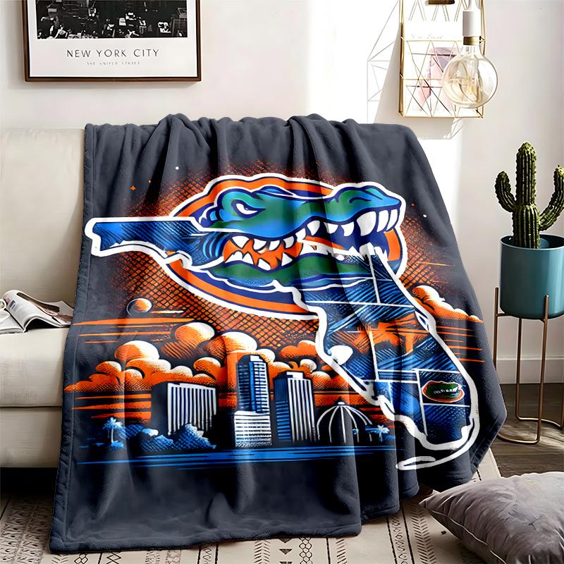 Florida Gators Theme Personalized Outdoor Flannel Blankets Soft And Suitable For All Seasons Perfect For Sofas Beds And Camping