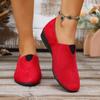 Fashion Large Size Women Wedge Shoes Autumn Point Toe Vintage Fashion Single Shoes Lightweight Comfortable Height Increase Casual Shoes