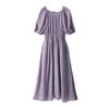 French Holiday Style Elegant Romantic Long Skirt for Women Summer Slim Waist-hugging Big Sway Dress
