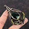 Australian Chrome Chalcedony Copper Pendant Wire Wrapped Gemstone Pendant Handmade Pendant Copper Wire Wrap Jewelry Stylish Pendant For Gift