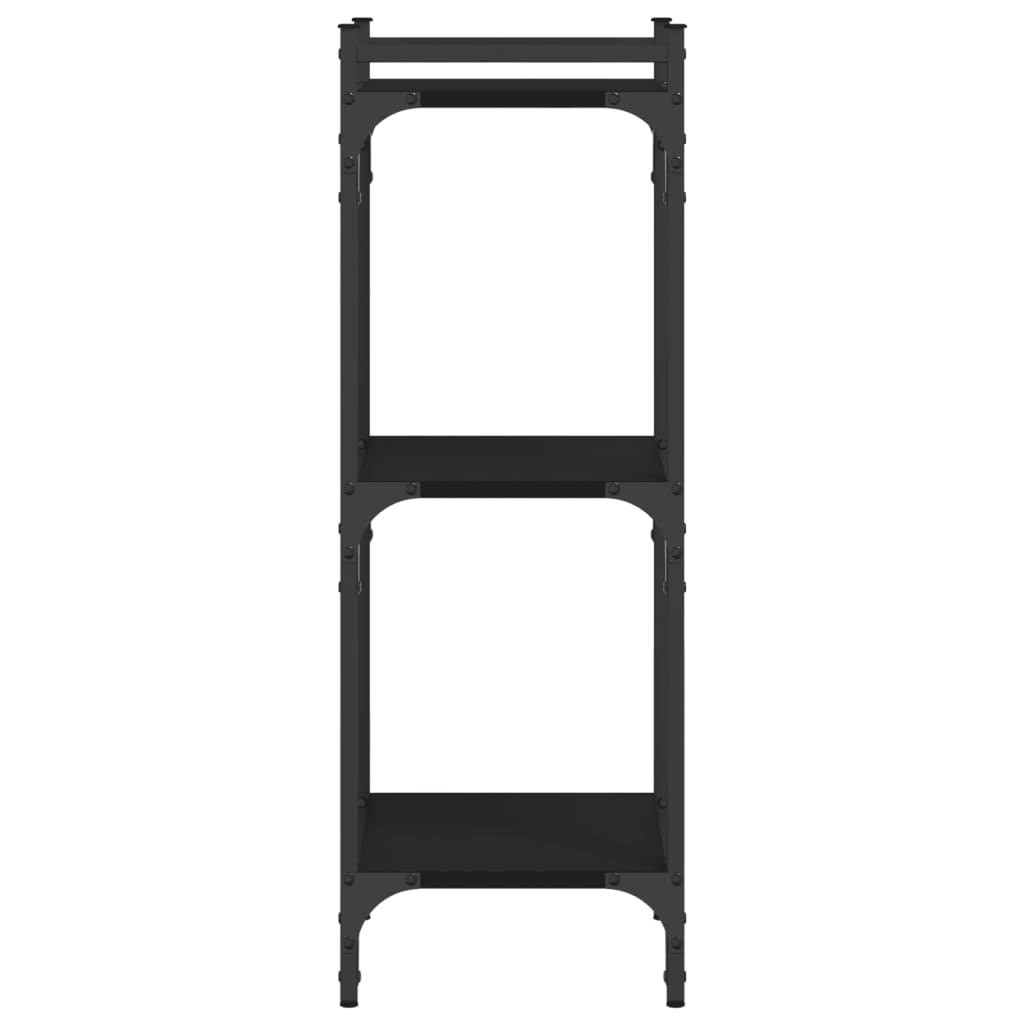 Bookshelf 3 Shelves Black 40 X 30 X 86 Cm Engineered Wood