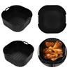 2PCS Square Cooking Mats Oven Safe Grilling Mats Silicone Texture Air Fryers Bowl Suitable for Kitchen Baking Use