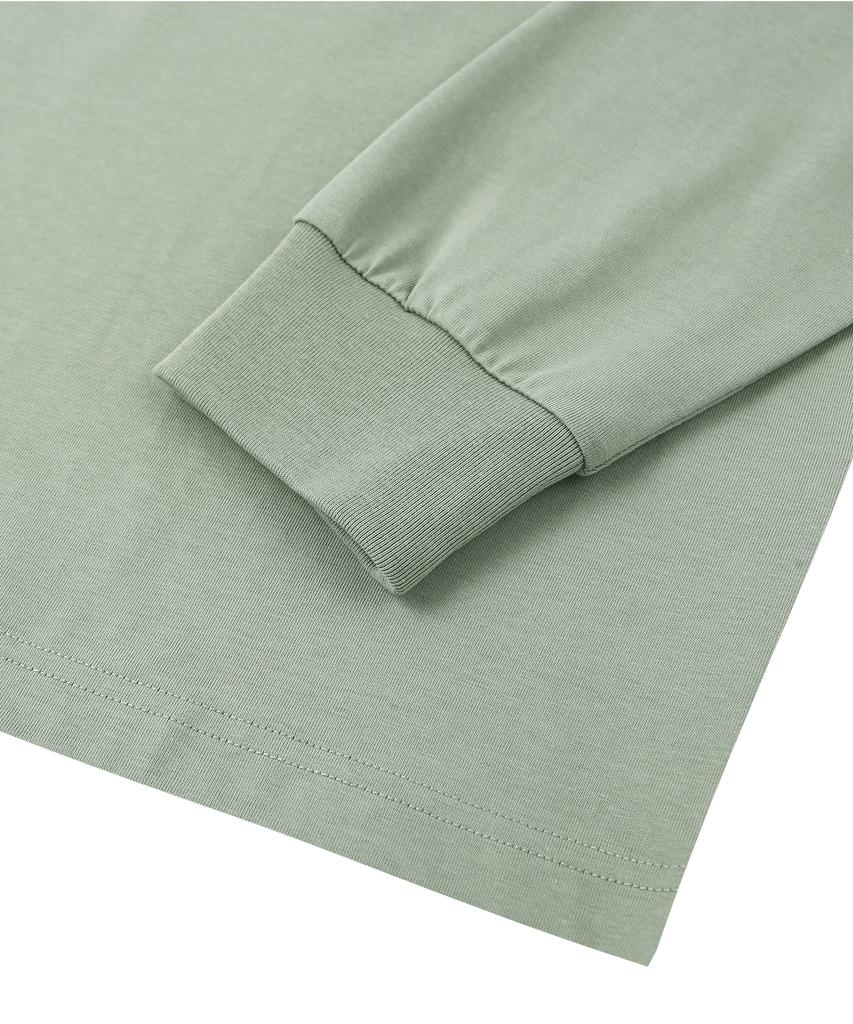 DOLPHIN WAVE APPAREL Dolphin Arch Logo Long Sleeve T-Shirt Light Khaki
