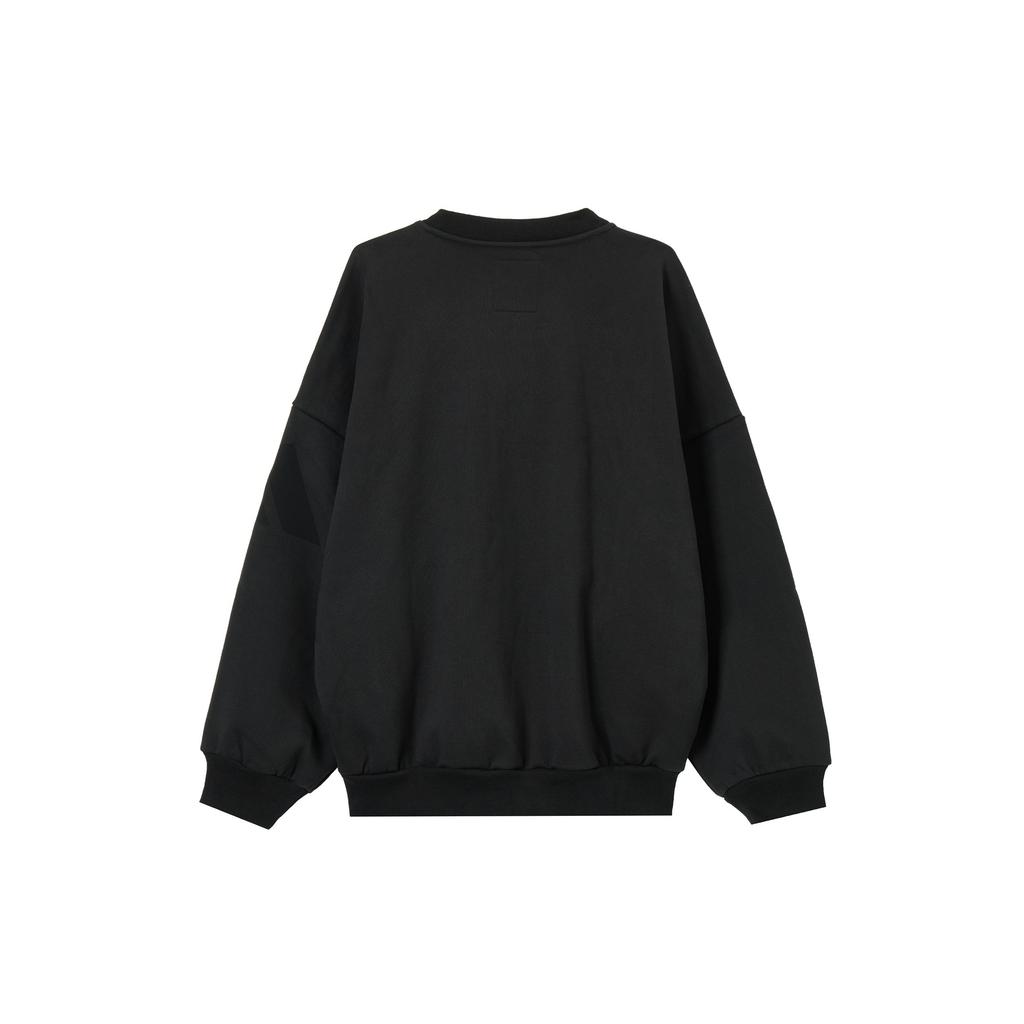 adidas Fleecegefüttertes Locker geschnittenes Rundhals-Sweatshirt Herren-Oberteile Schwarz JJ2269
